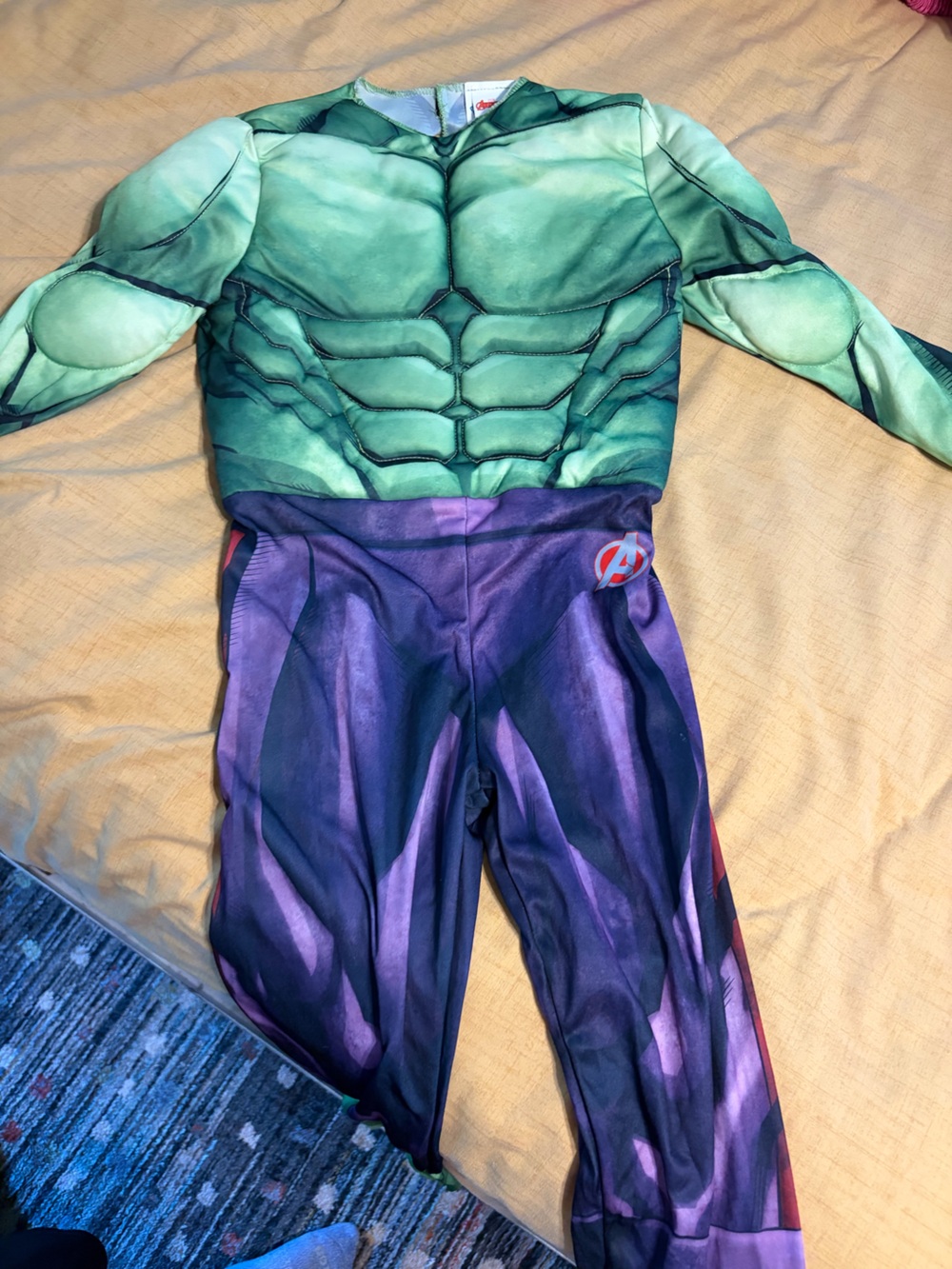 Kids One-Piece Superhero Costume Jumpsuit - Teal & Purple